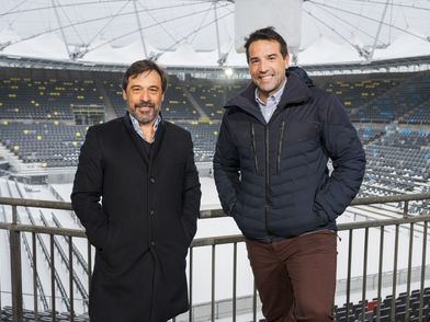 André Cardoso, Senior Vice President Sales & Marketing at MB Energy (left) and Juan de Dios Aguirre, Commercial Partner of Tennium.