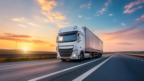 Truck on the road