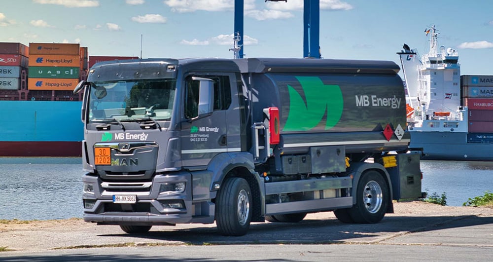 Heating Oil Tank Truck Amid Beautiful Nature