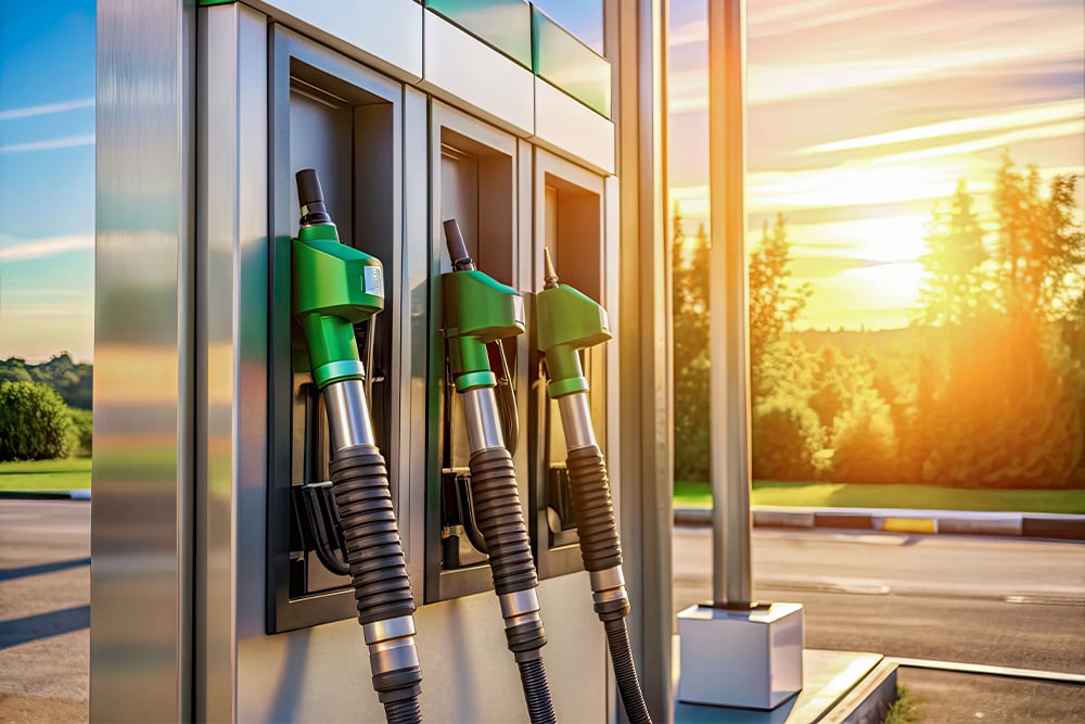 Tankstelle erhält Kraftstofflieferung zur Sicherstellung der Versorgung
