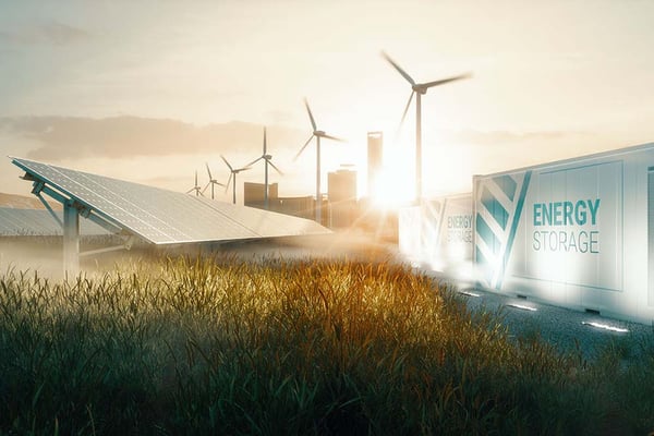 Energiespeicher mit Solar- und Windkraftanlagen für nachhaltige Stromversorgung