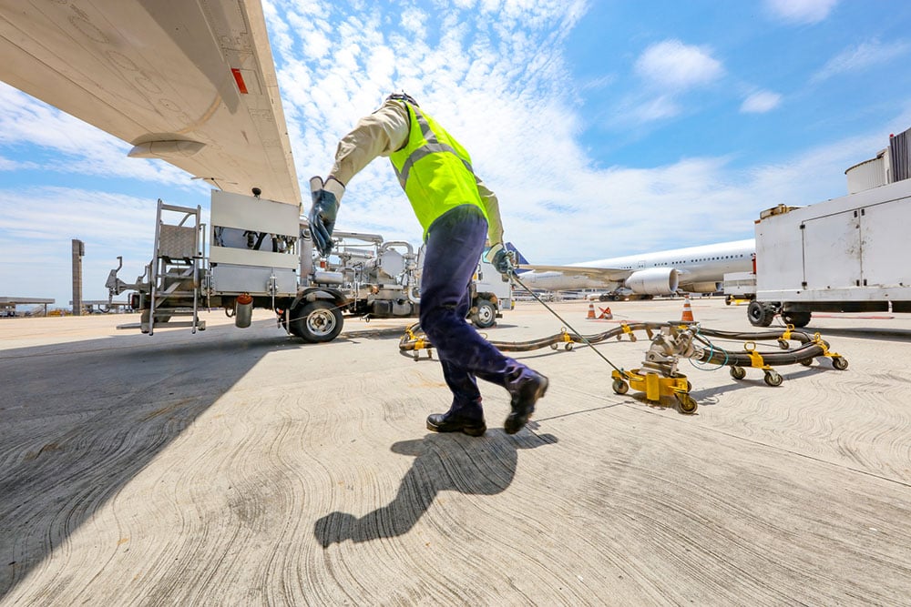 Aviation fuel supply and delivery services in action