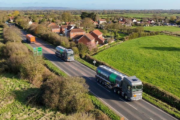 Two MB Energy trucks used in distribution networks.