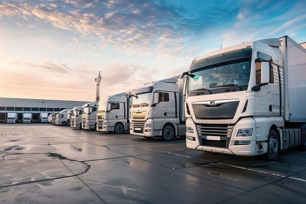 Commercial freight trucks operating with AdBlue SCR emissions systems