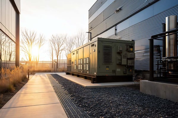 Industrial backup generator powered by kerosene for emergency energy supply