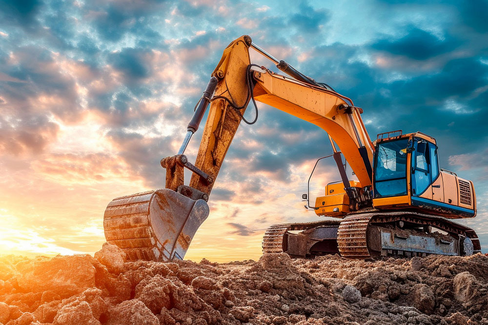 Baumaschine und Industrieeinsatz als typischer Anwendungsbereich für AdBlue in Bau- und Industrieanlagen