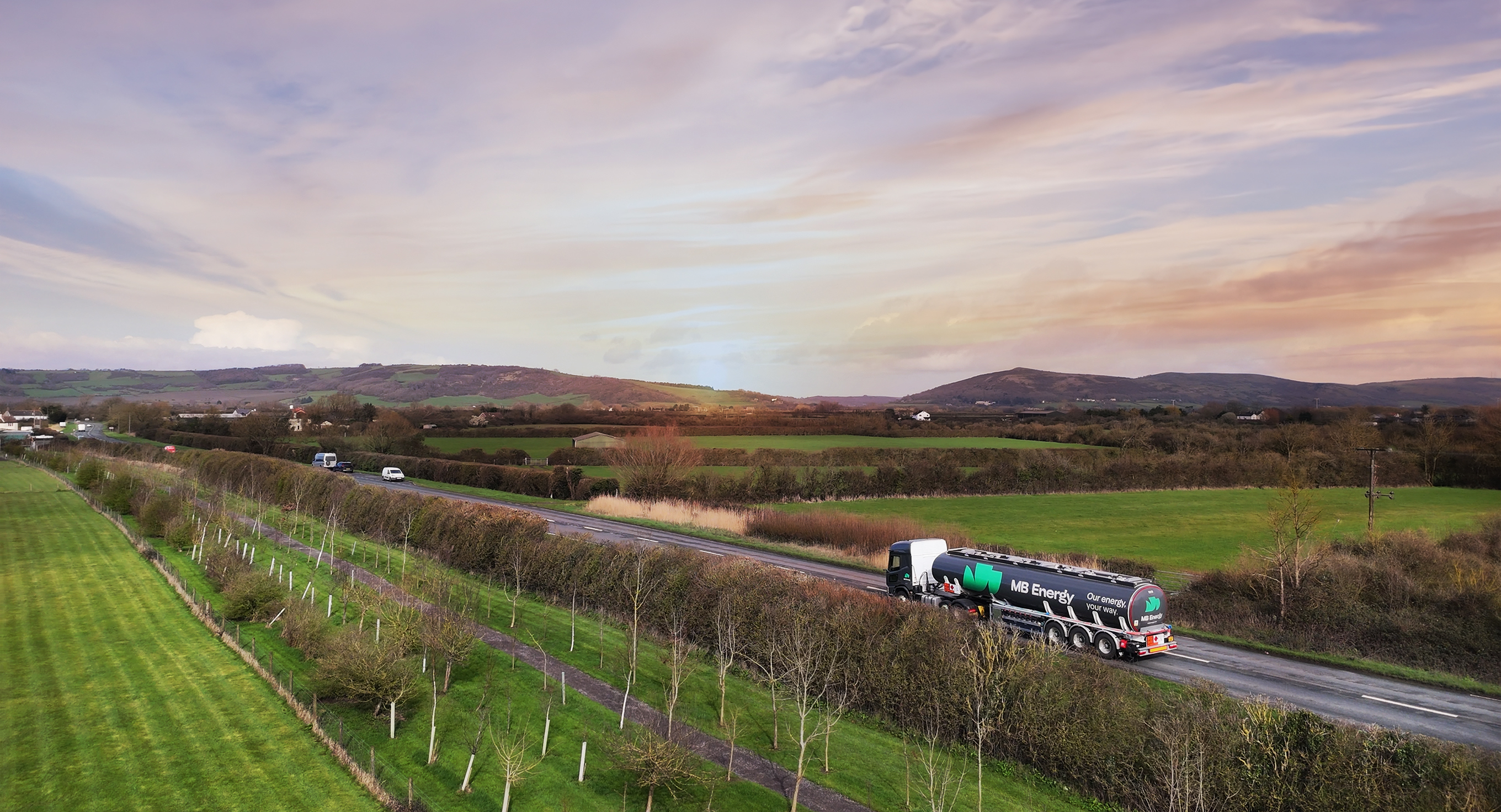 MBE UK Truck in fields