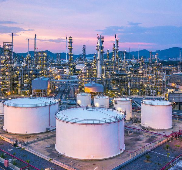 Crude oil production, crude oil tanks