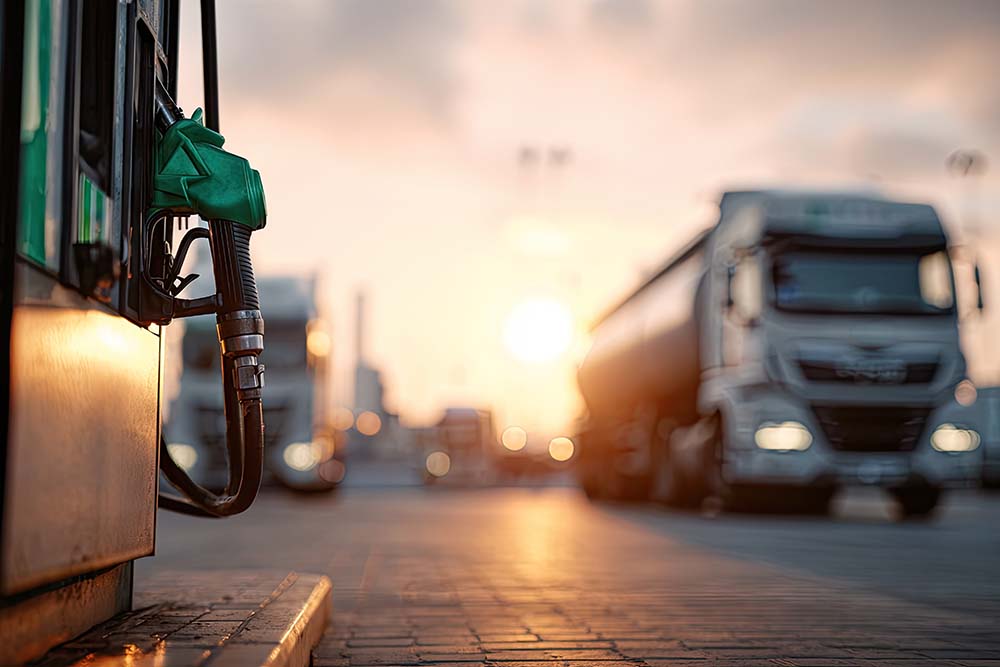 Tankfahrzeug im Straßentransport für gewerblichen Flottenbetrieb
