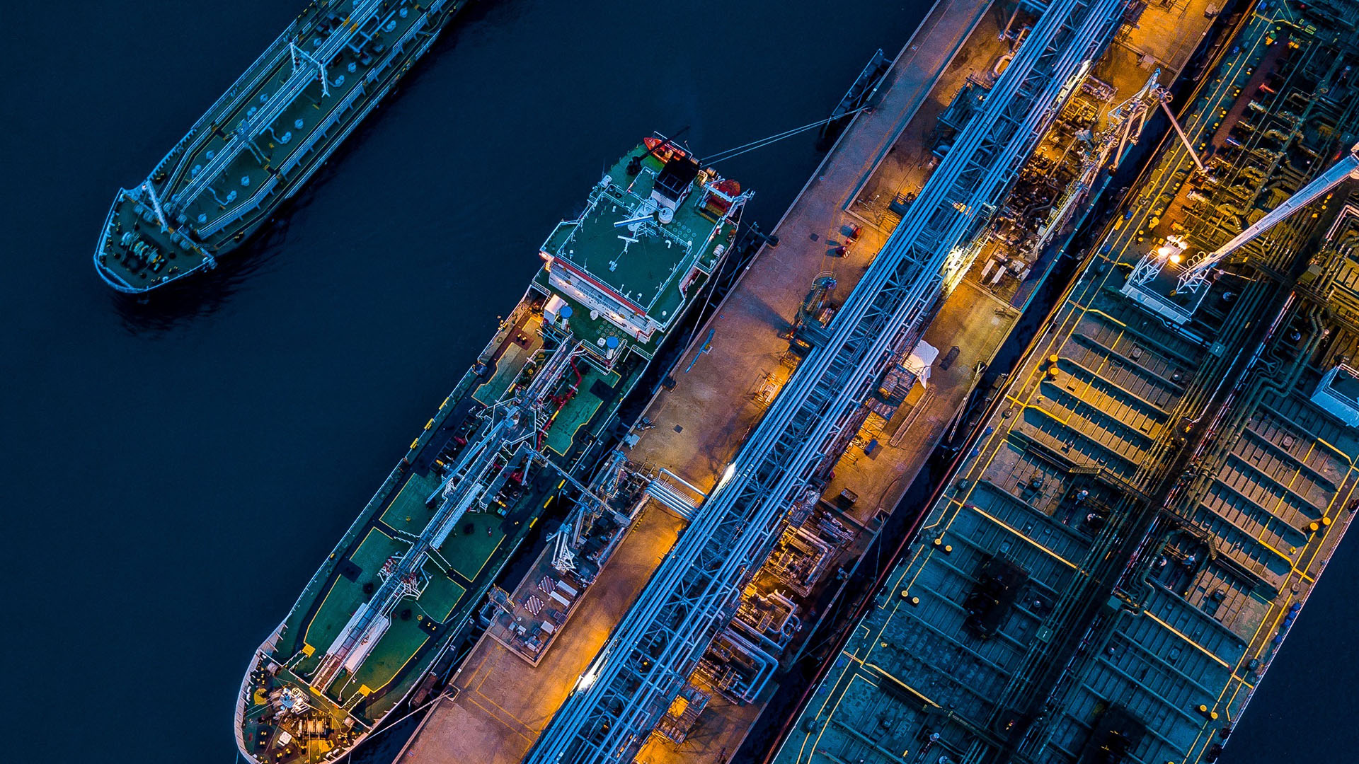 Marine fuel oil storage tanks at MB Energy facility