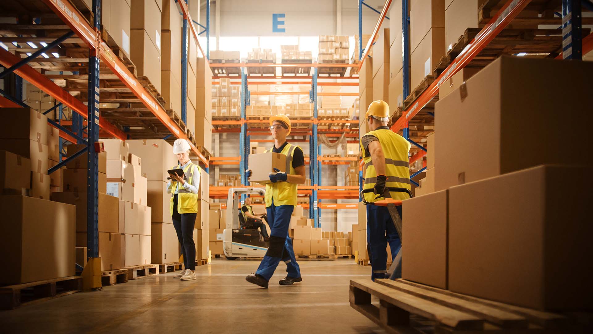 Warehouse staff managing kerosene supply chain and distribution operations